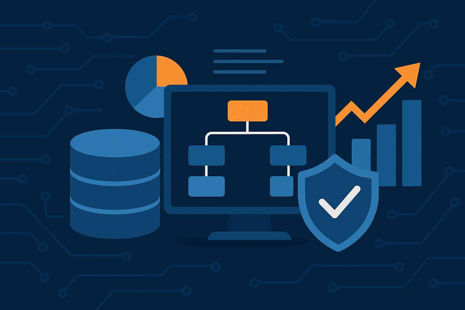 Abstract data visualization illustrating effective data management and strategic data organization.