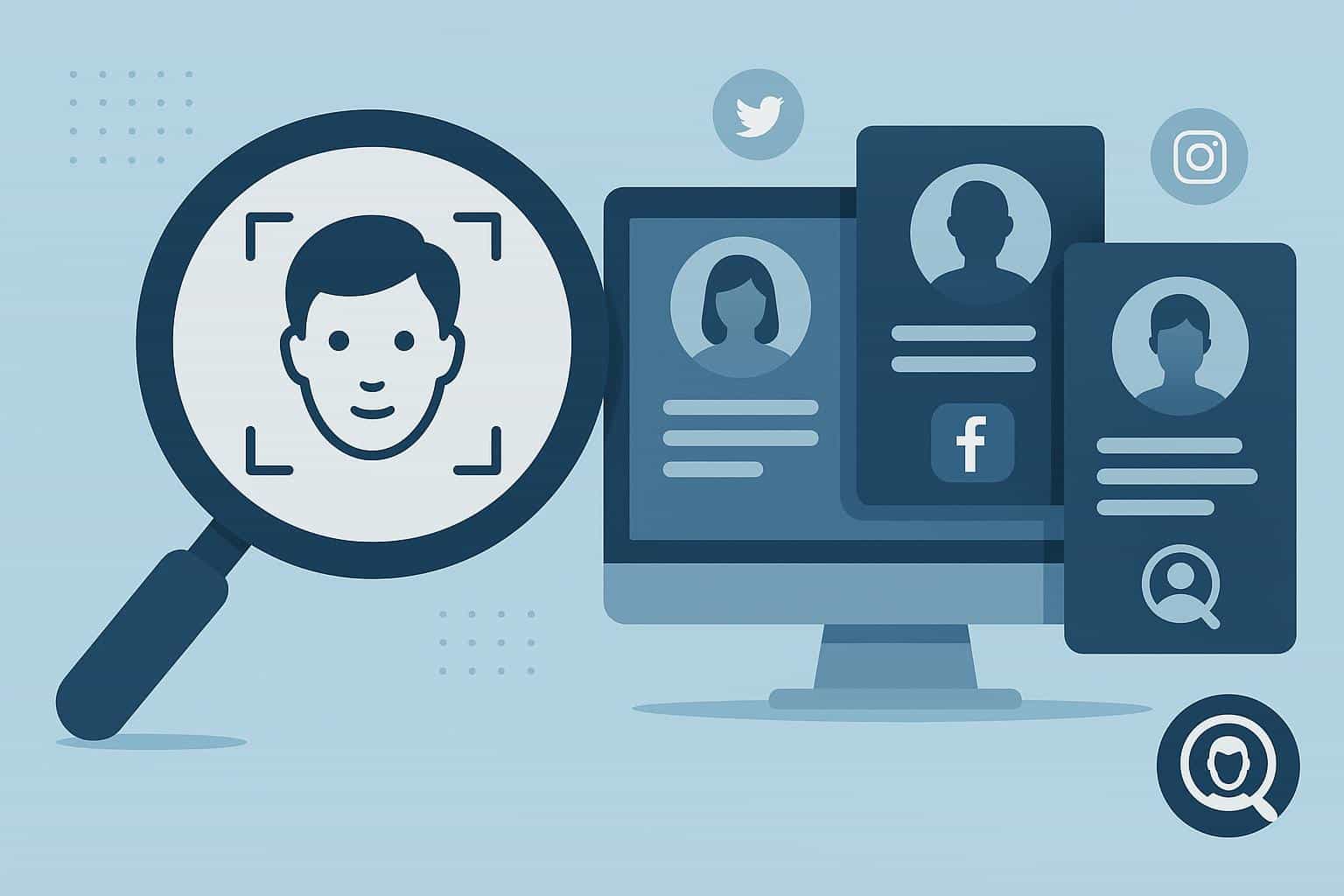 Face2Social technology connecting facial recognition to social media profile searches