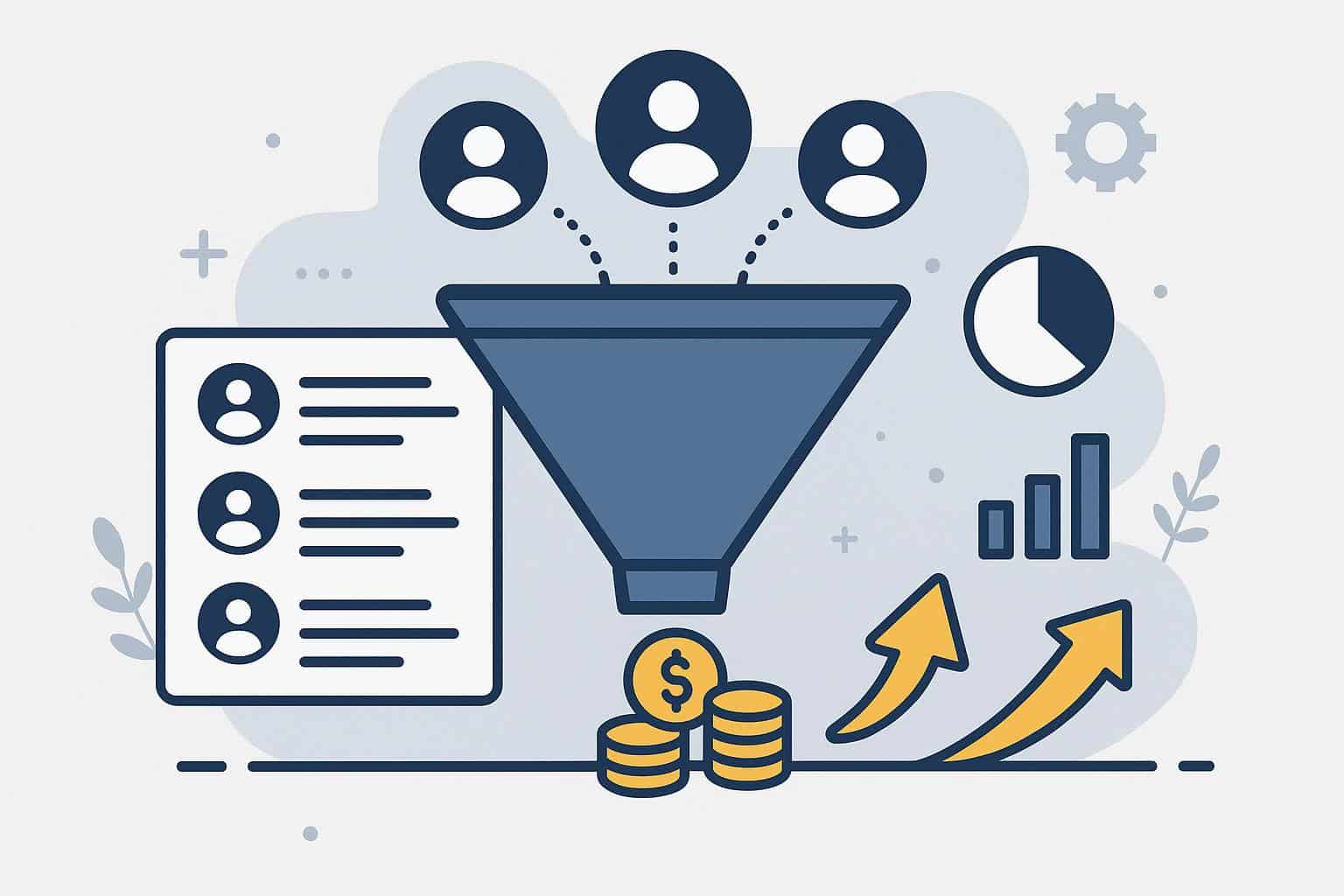Dashboard showing organized lead data and analytics for optimized sales conversion process