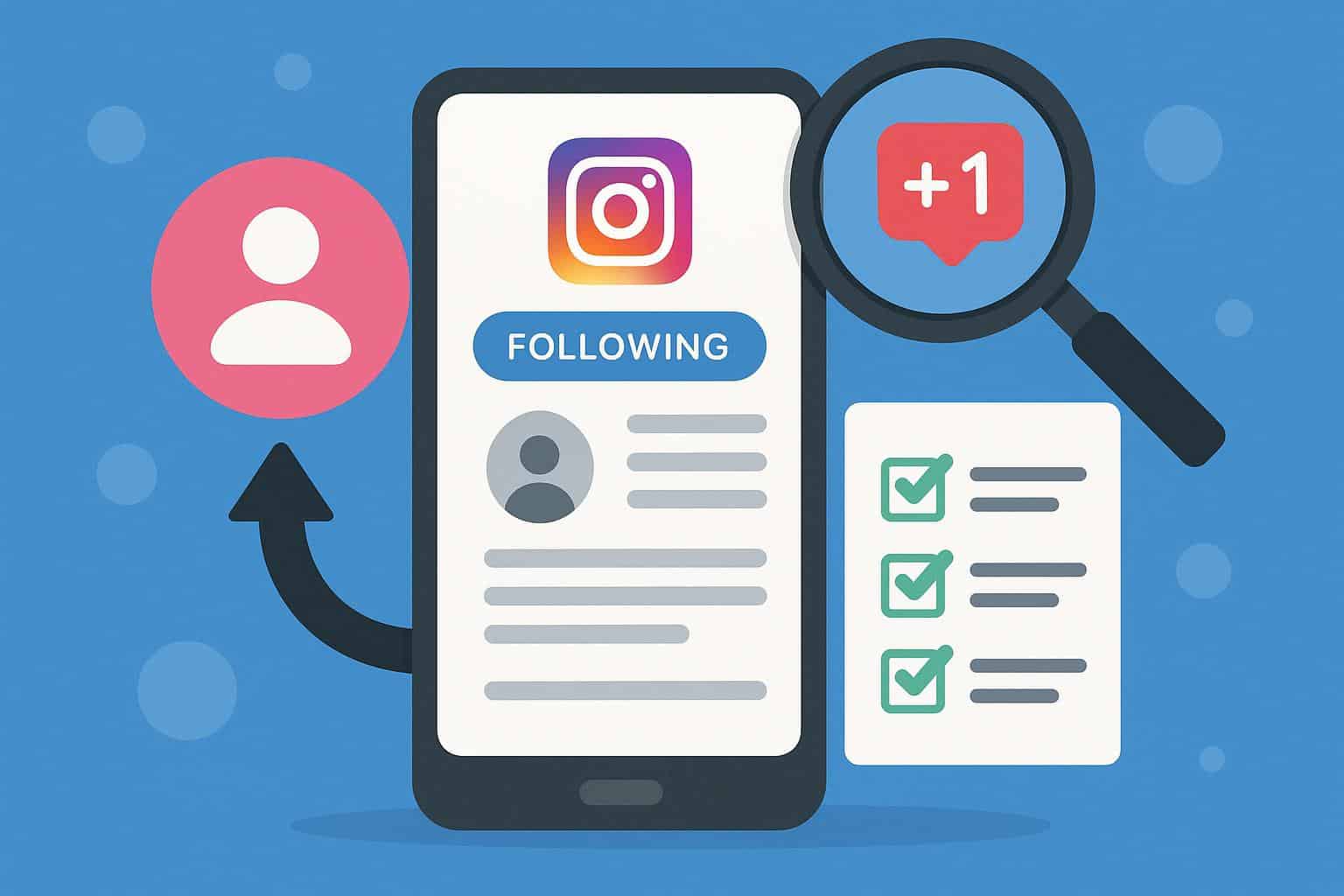 Illustration of tracking new Instagram followers using third-party tools and analytics features