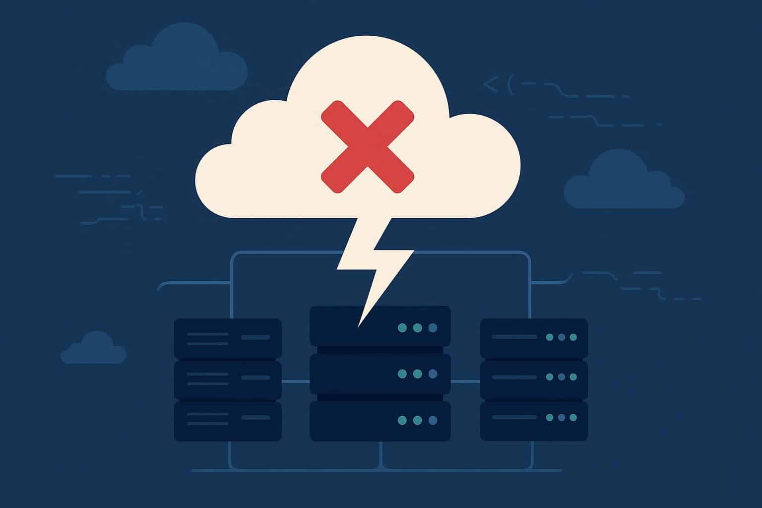 Cloud infrastructure automation failure causing server downtime and data disruption